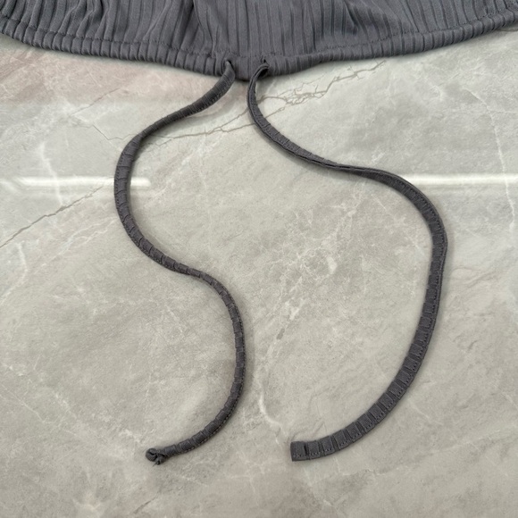 Women’s Collusion Bandeau Crop Top Spaghetti Strap Tie Front Size 6 - Picture 3 of 13